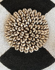 African Beaded Shield - Black/White