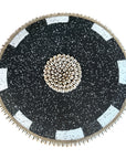 African Beaded Shield - White/Black
