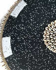 African Beaded Shield - White/Black