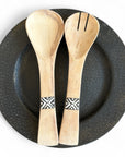 Wooden African Salad Servers