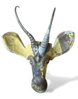 Steel Springbok - White/Silver - M/L Wall Decor