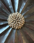 African Shield - Cowrie Shell/Leather Clad Umbrella