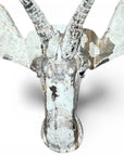 Steel Springbok - White/Silver - M/L Wall Decor