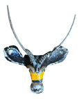 Steel Springbok - Dark Blue/Yellow/Silver - (W)38-40cm x (H)50-53cm