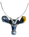 Steel Springbok - Dark Blue/Yellow/Silver - (W)38-40cm x (H)50-53cm
