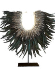 Black Feather/Shell Collar - Bali