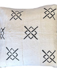 African Mudcloth Cushion/Scatters - White 60x60cm