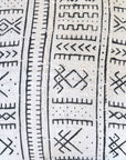 African Mudcloth Cushion/Scatters - White 60x60cm