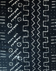 African Mudcloth Cushion/Scatters - Black 60x60cm