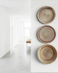 Makenge Baskets - Natural/Rust 3 piece set 45-50cm