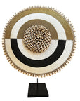 African Beaded Shield - Gold/Black