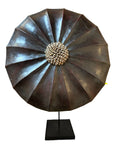 African Shield - Cowrie Shell/Leather Clad Umbrella