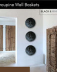 Porcupine Wall Baskets - PREMIUM Range 35/40/45/50/60cm - Grey