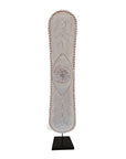 African Beaded King Shield - Gold/White