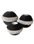 NEW - Beaded Tea Lights - Black - eyahomeliving