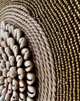 African Beaded Shield - Gold/Black/Plain - eyahomeliving