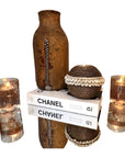 NEW - SHELL / Beaded Tea Lights - GOLD - eyahomeliving