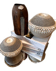 NEW - SHELL / Beaded Tea Lights - SILVER - eyahomeliving