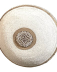 African Beaded Shield - White - eyahomeliving