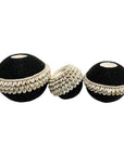 NEW - SHELL / Beaded Tea Lights - Black - eyahomeliving