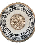 African Beaded Shield - Mesh Ring/Off White