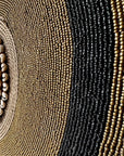 African Beaded Shield - Gold/Black/Plain - eyahomeliving