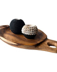 NEW - SHELL / Beaded Tea Lights - Black - eyahomeliving