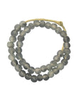 Ghanaian Glass Beads Imported - Muddy Grey Swirl - eyahomeliving