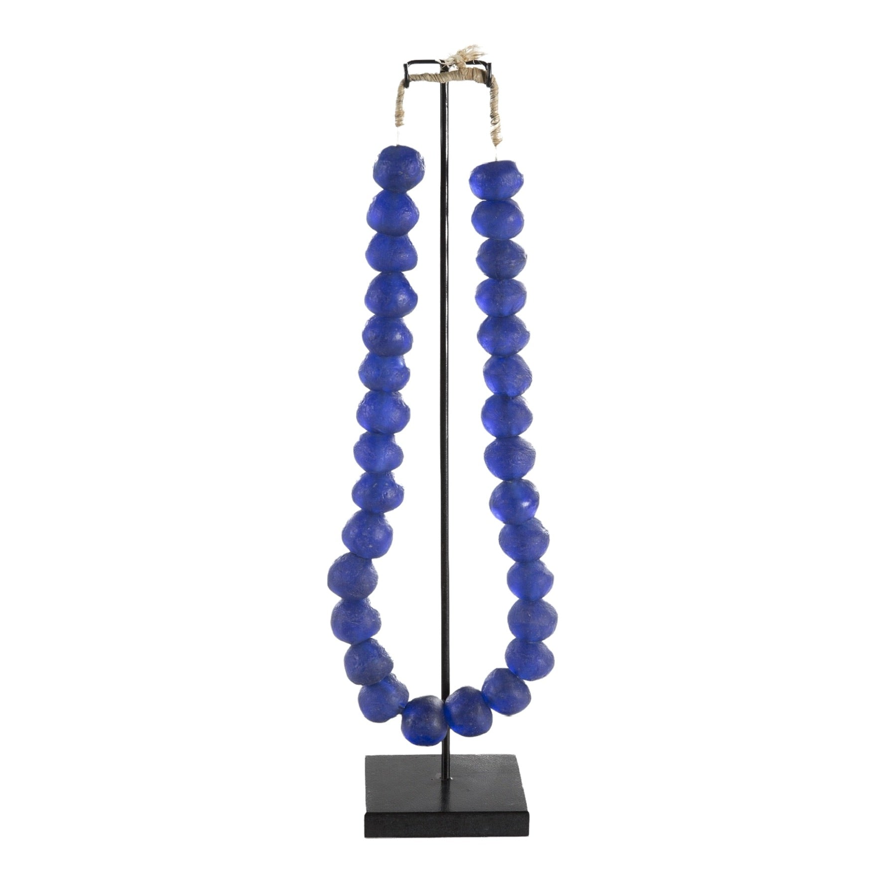 Ghanaian Glass Beads - Royal Blue - eyahomeliving