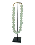 Ghanaian Glass Beads Imported - Clear/Aqua - eyahomeliving