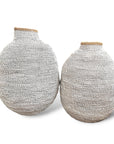 Buhera Baskets - White Stripe - eyahomeliving