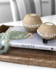 Manila Rope and Cowrie Shell Tea Lights - Natural