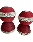 Beaded/Shell Tea Lights - RED - eyahomeliving