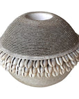 NEW - SHELL / Beaded Tea Lights - SILVER - eyahomeliving