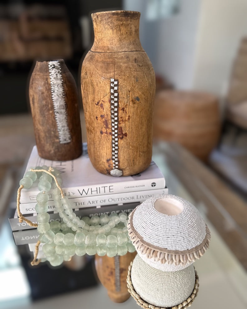 Tutsi Wooden Vases - Rwanda (L) - eyahomeliving