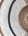 African Beaded Shield - Criss Cross White