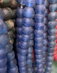 Ghanaian Glass Beads - Royal Blue - eyahomeliving