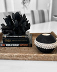 NEW - SHELL / Beaded Tea Lights - Black - eyahomeliving