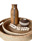 NEW - SHELL / Beaded Tea Lights - GOLD - eyahomeliving