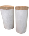 Wooden Containers - Natural/White