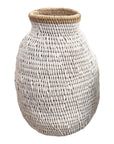 Buhera Baskets - White Stripe - eyahomeliving
