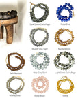 Ghanaian Glass Beads Imported - Clear/Aqua - eyahomeliving