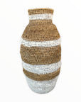 Buhera Baskets - White Stripe - eyahomeliving