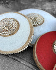 African Beaded Shield - Assorted Colours Plain - eyahomeliving
