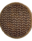 African Beaded Shield - Pin Cushion - Brown - eyahomeliving
