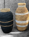 Buhera Baskets - White Stripe - eyahomeliving