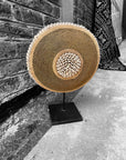 African Beaded Shield - Gold/Black/Plain - eyahomeliving