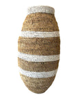 Buhera Baskets - White Stripe - eyahomeliving