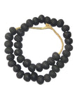 Ghanaian Glass Beads Imported - Charcoal/Black - eyahomeliving