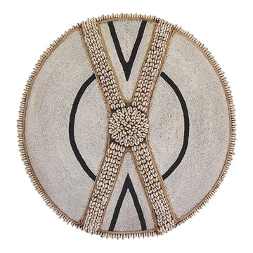 African Beaded Shield - "X" - eyahomeliving